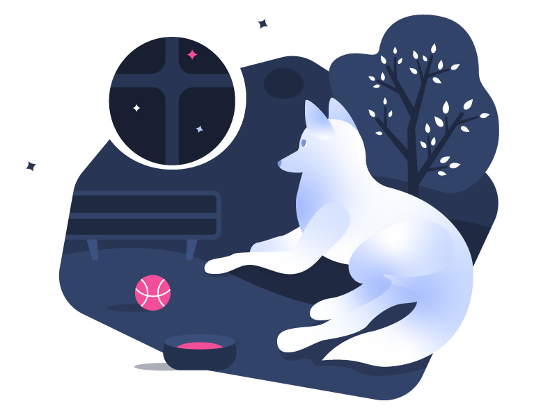 _w8dog nature waiting dribbble ball dribbble dog practice illustration
