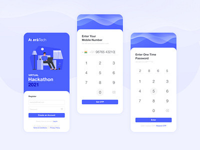 Avera Tech Hackathon - Sign Up UI Design app application design event interface layout login modern screen signup ui ux