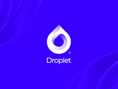 Droplet Logo Design adobe agency artdirection blue branding design drop droplet freelancer gradient industry logo logodesign minimal solution vector water