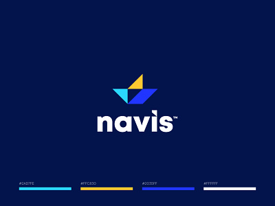 Navis Logo Design art boat branding colorful creative design graphic design icon logo minimal minimalmark modern sayl ship symbol typeface