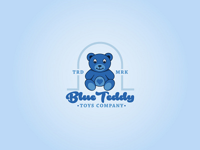 Blue Teddy Logo Design animal bear blue blueteddy graphicdesign illustration logo logomark mascot teddy teddybear toys