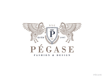 Pégase Logo Design fashion horse illustation logo pegasus pégase