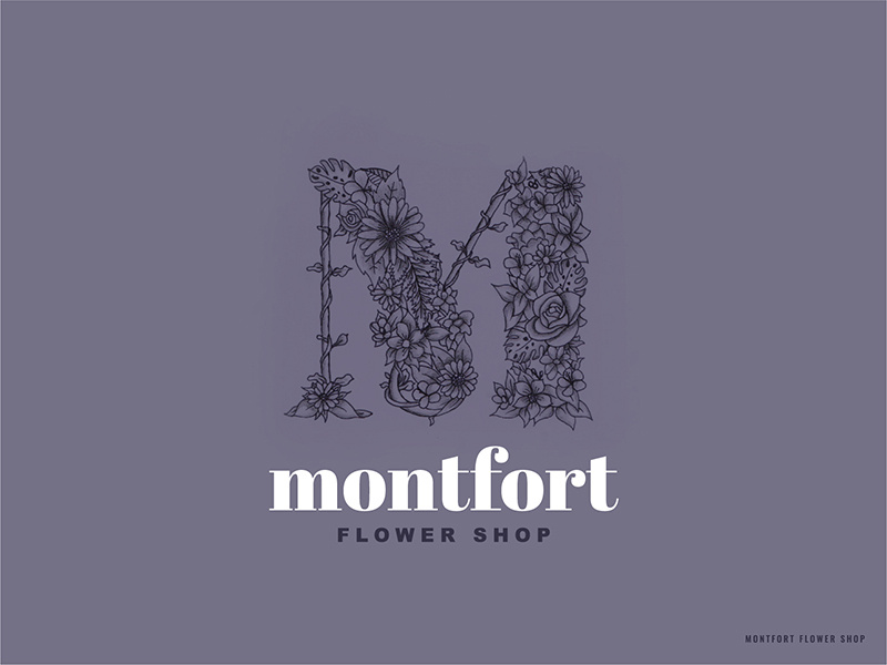 Montfort Flower Shop logo by Mihir Bhavsar on Dribbble