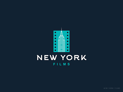 New York Films Logo america building city empire films logo newyork ny nyc reel state usa