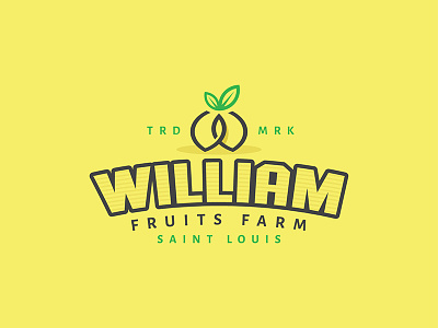 William Farm Logo agriculture farm fruits logo paleography william