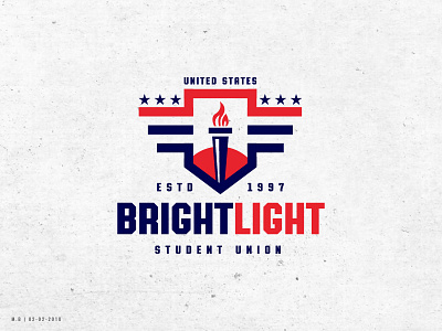 USA | Bright Light Logo america fire flame light logo mihir student torch unionlogo usa