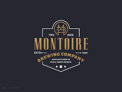 Montoire Brewing Label art brewing creative label liquor logo mb montoire