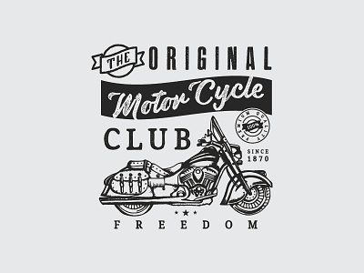 Motorcycle Artwork bike club cruiser custom design illustration logo motorcycle tshirt vintage