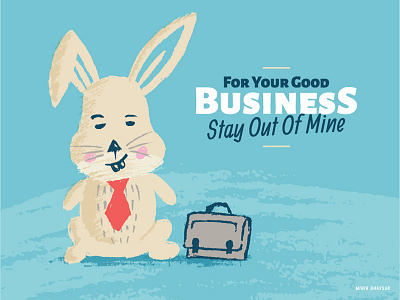 Rabbit Illustration bunny business drwan handdrwan illustration office rabbit vector