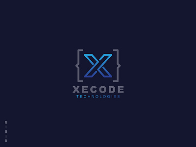 Xecode Technologies Logo code codelogo graphic lettering logo technologies x xecode xlogo