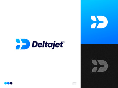Deltajet Brand Design aeroplane branding d delta dlogo flight jet letterd logo logo design logogrid plane planelogo sky