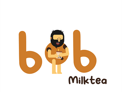 Bob Milktea design illustration logo