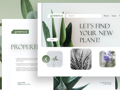 Greenco- Plant Store Website Landing Page @design @fictional @landing @landingpage @plants @ui @userinterface @website concept
