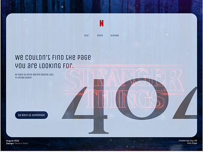 Stranger Things- 404 Page