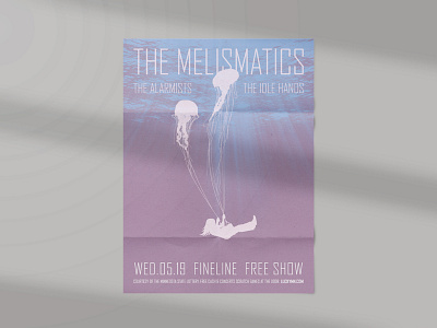 Melismatics Gig Poster - Jelly Fish & Swing gig poster illustration poster design screen printing