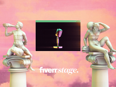 🔱 Fiverr Stage 3D elements 🔮 2d 3d animation branding c4d design motion motion design ui ux