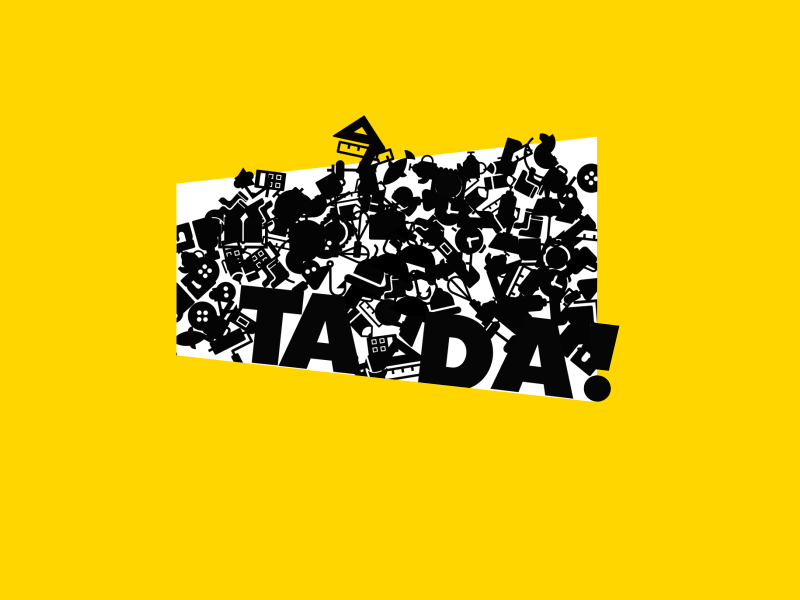 TA-DA! logo animation animation design dinosaur goods logotype motion products