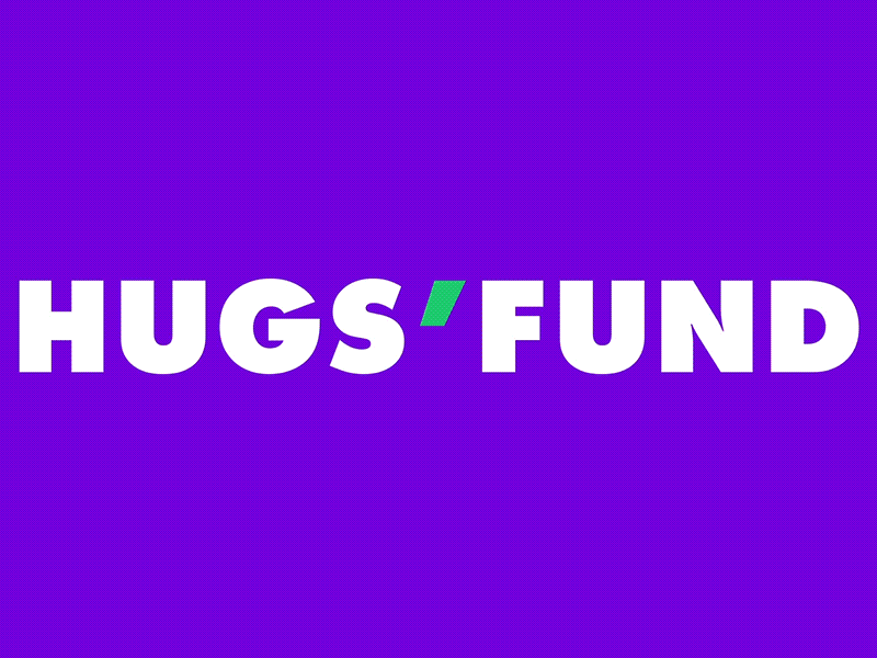 Hugs Logo Animation 2d animation app branding finance flat logo logo animation motion motion design typography vector
