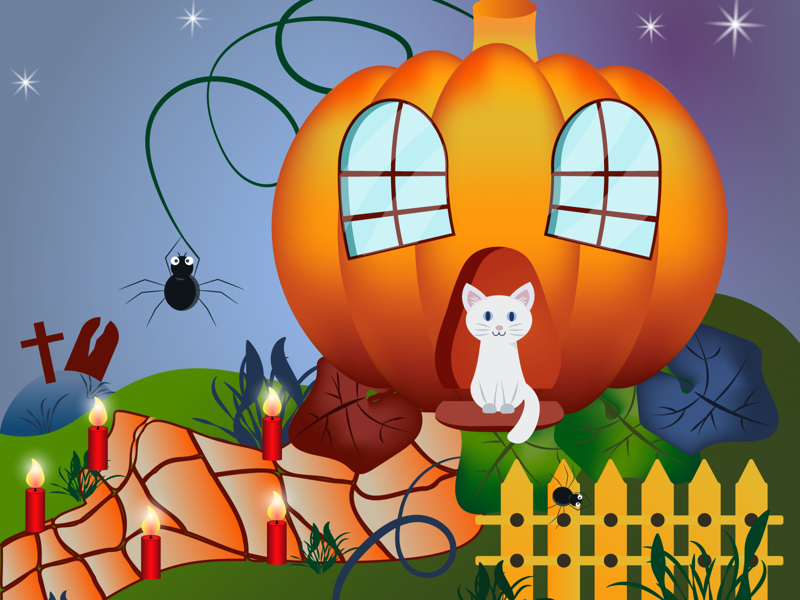 halloween pumpkin house by Inna on Dribbble