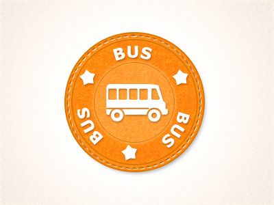 Fabric Badges badges bus fabric