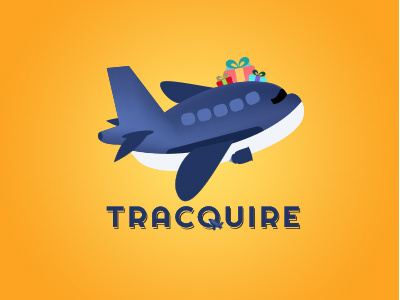 Tracquire Logo illustration logo plane presents tracquire
