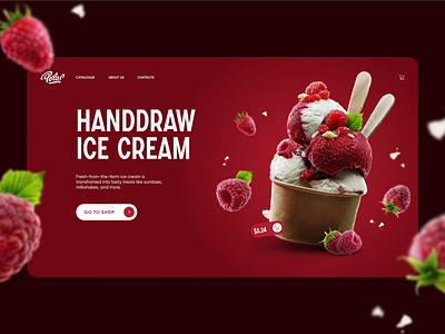 Ice Cream First Screen Concept branding design figma graphic design illustration landing photoshop ui ux uxui