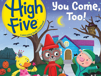 Highfive Cover animals children cover halloween kids magazine