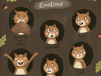 Julissa Mora Squirreled Away character development childrens illustration emotions expressions kidlit squirrel
