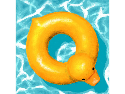 Q Is for Quack 36 days of type duck illustration pool q typography