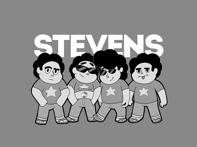 Beach City Bop fan art illustration ramones steven universe t shirt