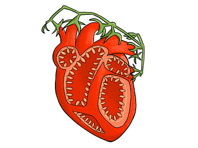 The Tomato-Tale Heart contest drawing heart illustration sticker tomato