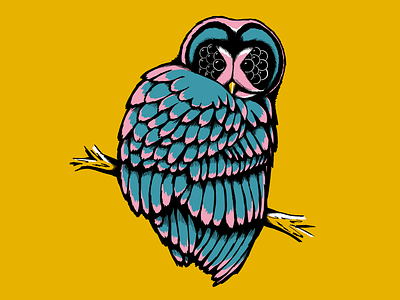 Superb Owl eyeballs illustration owl superbowl weird