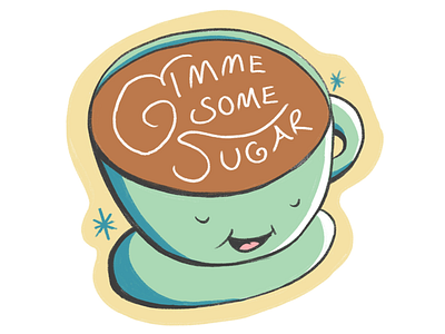 Gimme Some Sugar (WIP) coffee diner illustration sketch tea