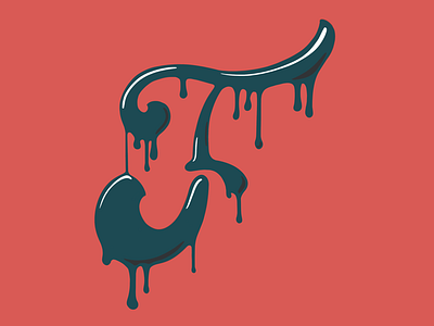 F 36 days of type drip f illustration typography