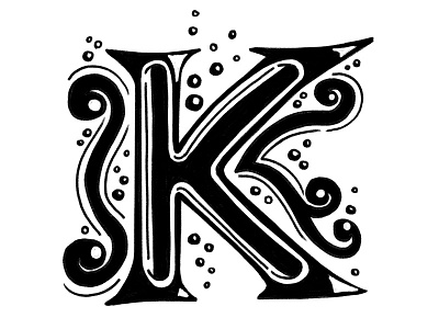 K 36 days of type doodle k