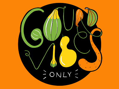 Gourd Vibes Only autumn fall halloween illustration