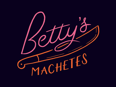 Betty's Machetes bobs burgers hand lettering lettering logo machete retro