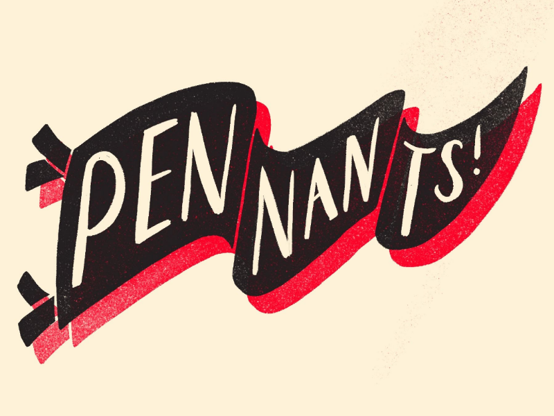 Pennants! illustration homwork lettering pennant hand lettering