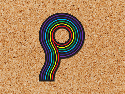 Letter P - 36 Days of Pins 36 days of type drop cap enamel pin lettering p pin rainbow typography