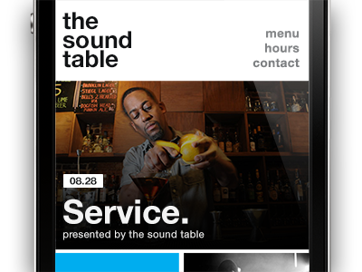 the sound table information architecture interface design mobile mobile website web design website