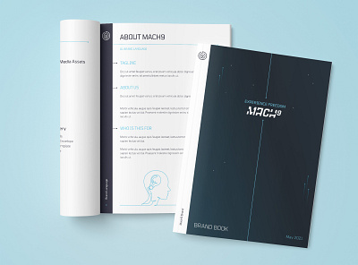 Mach9 Brandbook Design book brandbook branding graphic design illustration typography