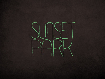 Sunset Park green sunset park typography