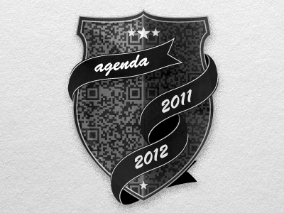 Agenda Shield & Ribbon v2.0 2011 2012 agenda grey qr code ribbon shield