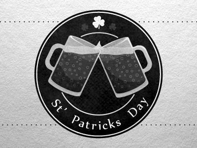St Patricks Day beer black clover grey mug st patricks day white