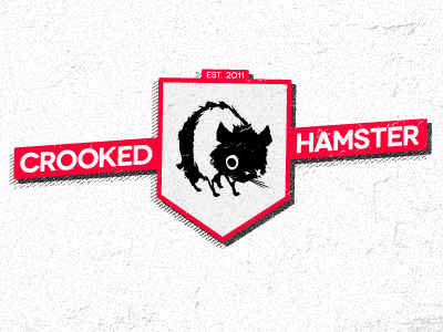 Crooked Hamster experiment black crooked hamster novecento red texture white