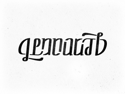 lennartb ambigram ambigram black lennartb logo type typography white