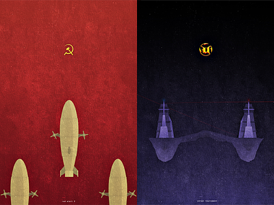 Red Alert 2 & Unreal Tournament posters facing worlds kirov kirov airship minimal poster ra2 red alert unreal tournament ut