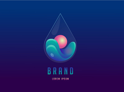 Drop water logo design drop illustration logo vector water