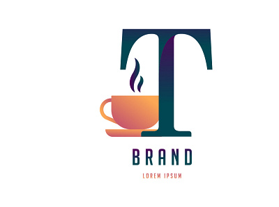 Cup of tea logo branding cafe cap coffee design gradient icons illustration logo tea ui ux vector