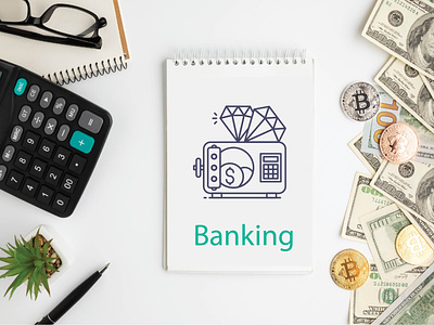 Banking save money icon